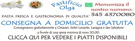 Pastificio Olga Lavagna Pasta Fresca e Gastronomia consegna a domicilio