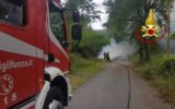 Incendio di sterpaglie a Chiavari