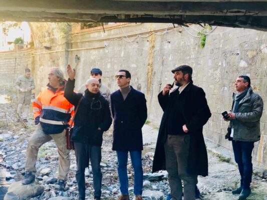 Infrastrutture, sopralluogo di Giampedrone a Sori Infrastrutture, sopralluogo di Giampedrone a Sori