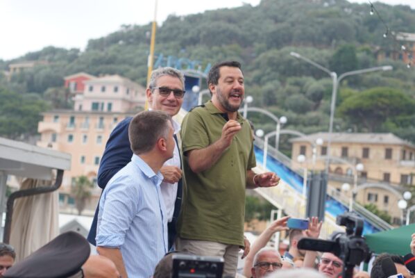 Salvini a Recco: comizio sul lungomare e cena a Punta Chiappa