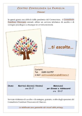 Aiuto e sostegno psicologico, parte il progetto “Ti ascolto”