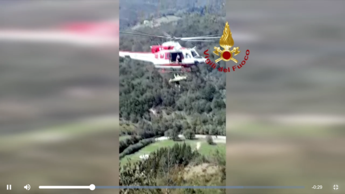Elicottero a Cabanne per soccorrere una donna caduta