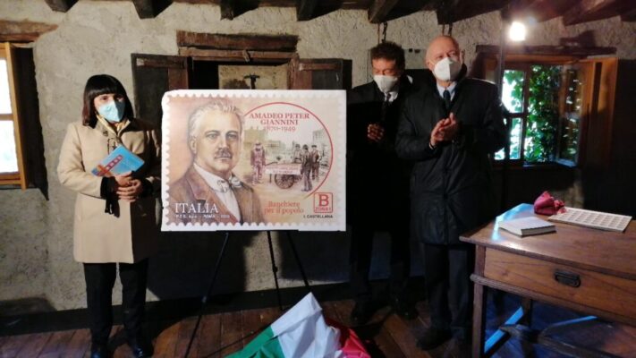 Presentato il francobollo esclusivo per i 150 anni di Peter Amedeo Giannini