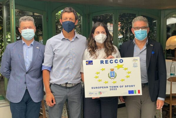 bandiera comune europeo sport 2022 a recco bandiera comune europeo sport 2022 a recco