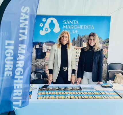 Da sinistra Alessandra Pellegrini e Florinda Ghibaudo a Nizza per Santa Margherita Ligure
