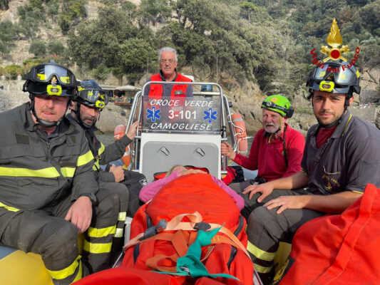 vigili fuoco e soccorso alpino promontorio portofino