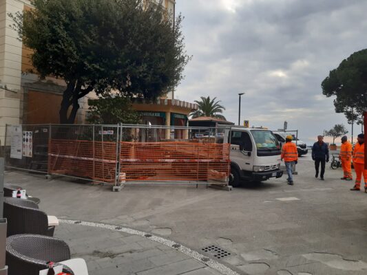 Lavori in piazza Vittorio Veneto Santa Margherita Piazza Vittorio Veneto