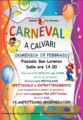 locandina carnevale calvari locandina carnevale calvari