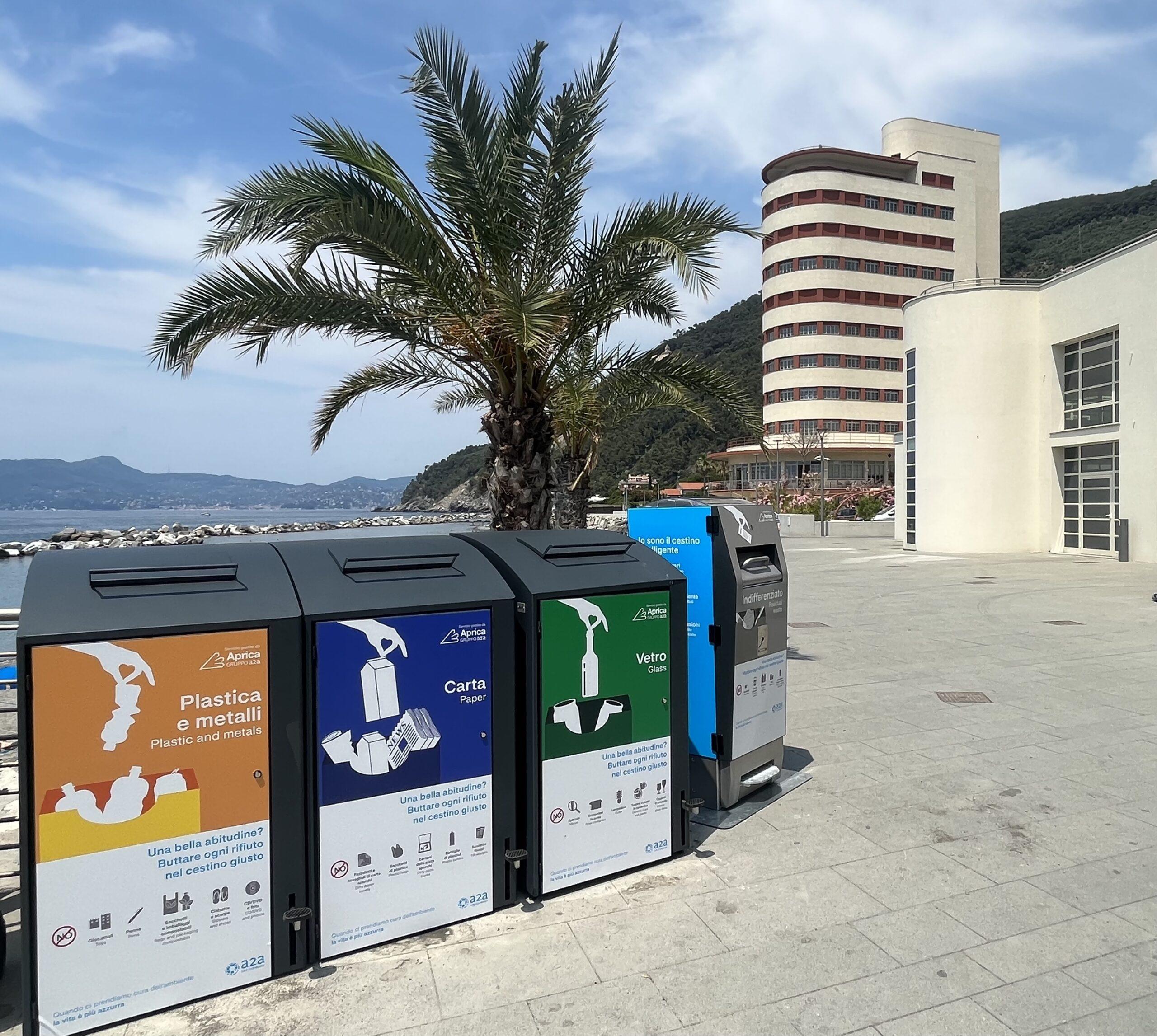 Chiavari, nuove isole ecologiche per i rifiuti da spiaggia