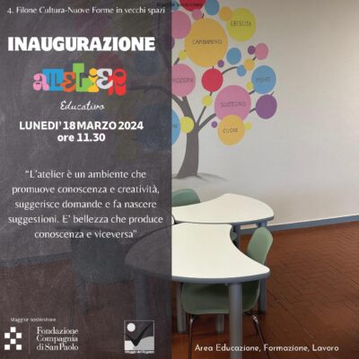 Inaugurazione atelier educativo Centro San Salvatore – Villaggio del Ragazzo