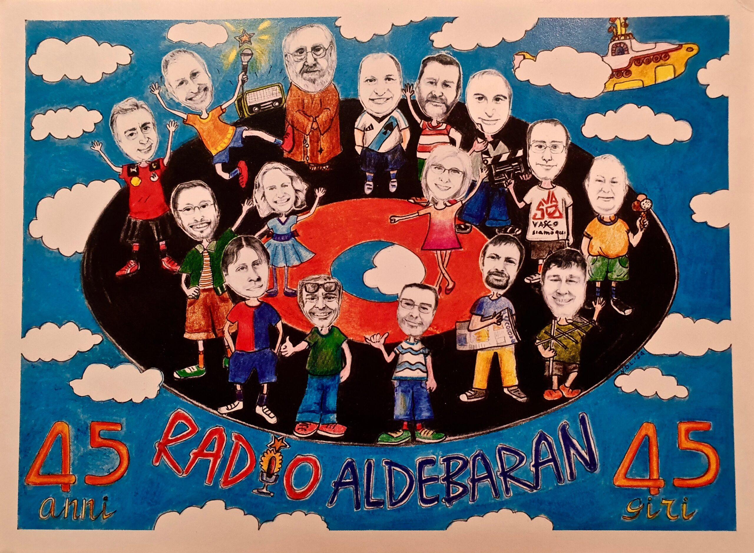 Cartolina radio aldebaran 45 anni