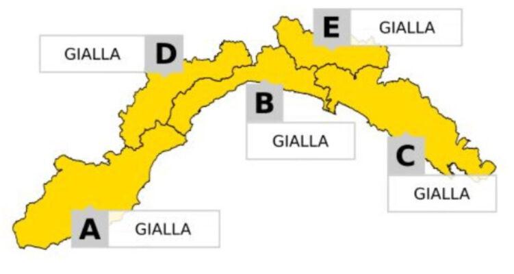 Allerta gialla Liguria Allerta gialla Liguria