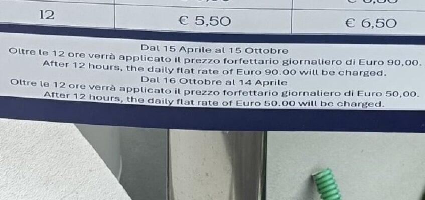 Tariffe parcheggio Carlo Riva parcheggio