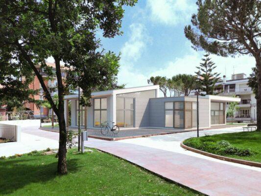 Rendering centro polifunzionale di piazza Del Buono Rendering centro polifunzionale di piazza Del Buono
