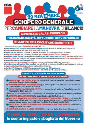 Volantino-sciopero-generale-Cgil-Uil-29-novembre Volantino-sciopero-generale-Cgil-Uil-29-novembre