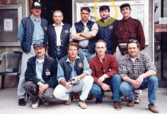 Foto di gruppo mosca 2000 con Colombini Giampietro Colombini
