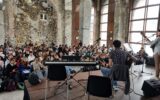 Un momento del concerto di Campomorone