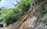 frana che interessava un tratto della strada a Liggia, tra Costa di Cichero e Baranzuolo a San Colombano Certenoli